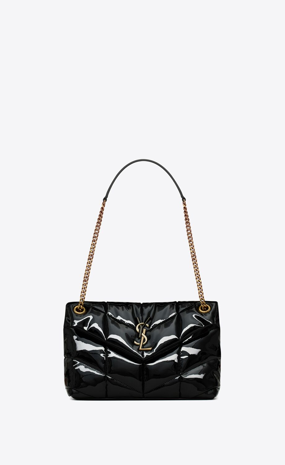 PUFFER SMALL CHAIN BAG IN QUILTED VINYLE